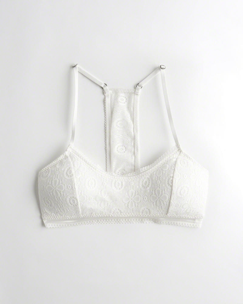 Bralette Hollister Donna T-Back Scooplette With Removable Pads Bianche Italia (387KIVDM)